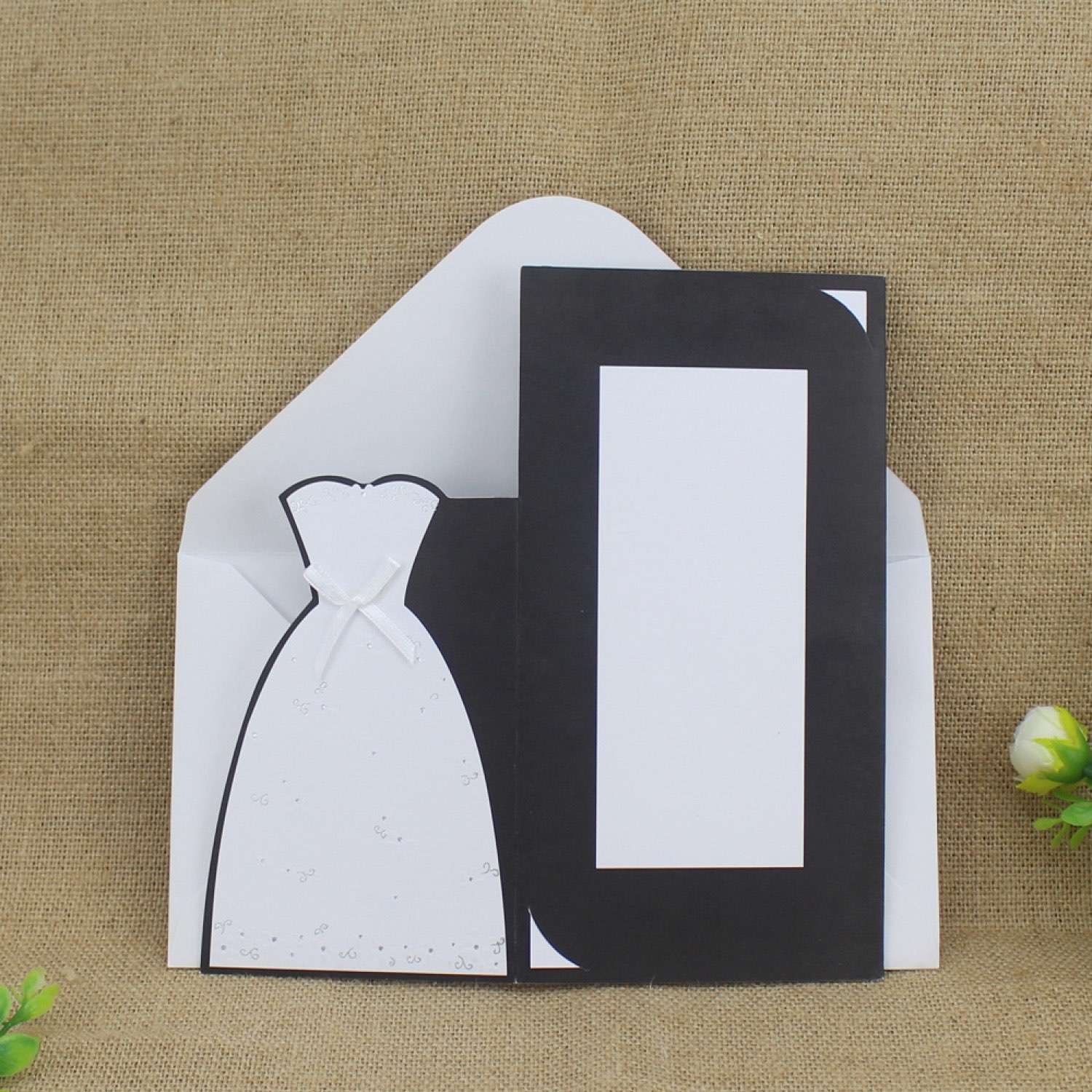 Wedding Dress and Business Suit Invitation Card Wedding Invitation Card Customized Gate Fold